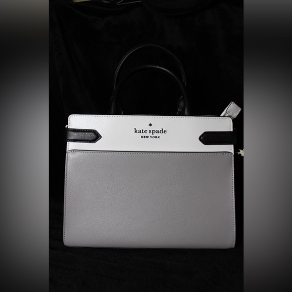 EUC Kate Spade Gray and Black Satchel Bag - Picture 2 of 15